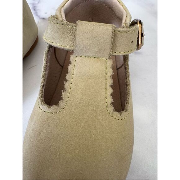 Indi & Co pastel Green Leather t-Bar vintage style imported baby girls 8 Mary Ja - Picture 3 of 9